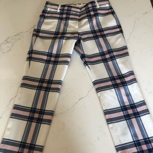 Tory Burch Sport plaid gold pants size 8